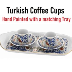 Turkish Coffee Cups | 1 Matching Tray